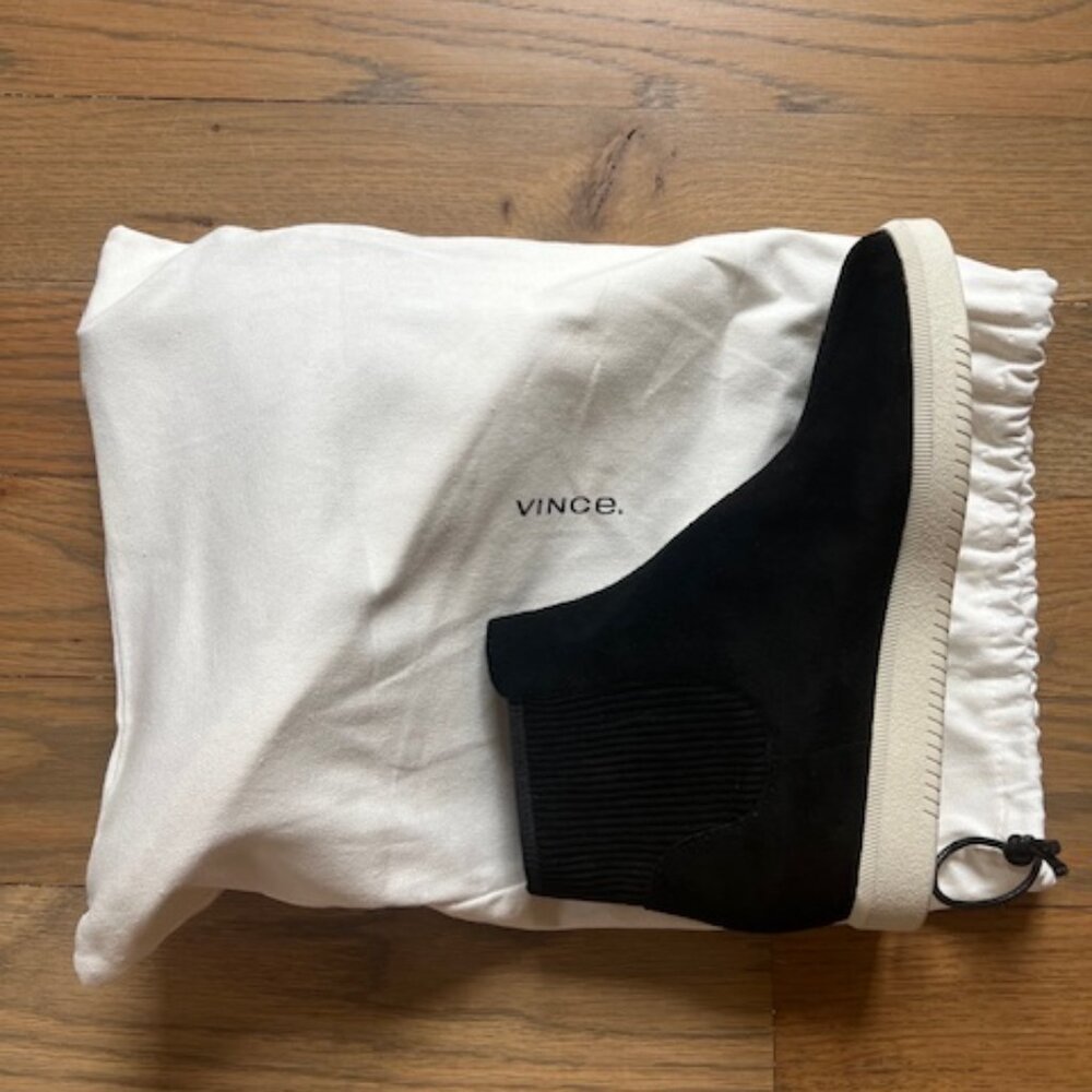 Vince Women's Ilona Pull-On High-Top Sneakers Black Size 8 - brand new!